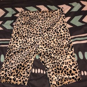Cheetah biker shorts